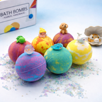 Surprise Toy Bath Bomb Set (12-Pack) | Colorful Kids Bath Fizzies with Hidden Toy