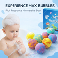 Surprise Toy Bath Bomb Set (12-Pack) | Colorful Kids Bath Fizzies with Hidden Toy
